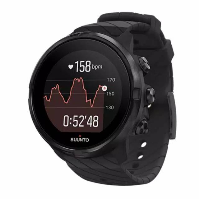 SUUNTO 9 BLACK SS050254000 NON BARO ALL BLACK ORIGINAL GARANSI RESMI SUUNTO 2 TAHUN