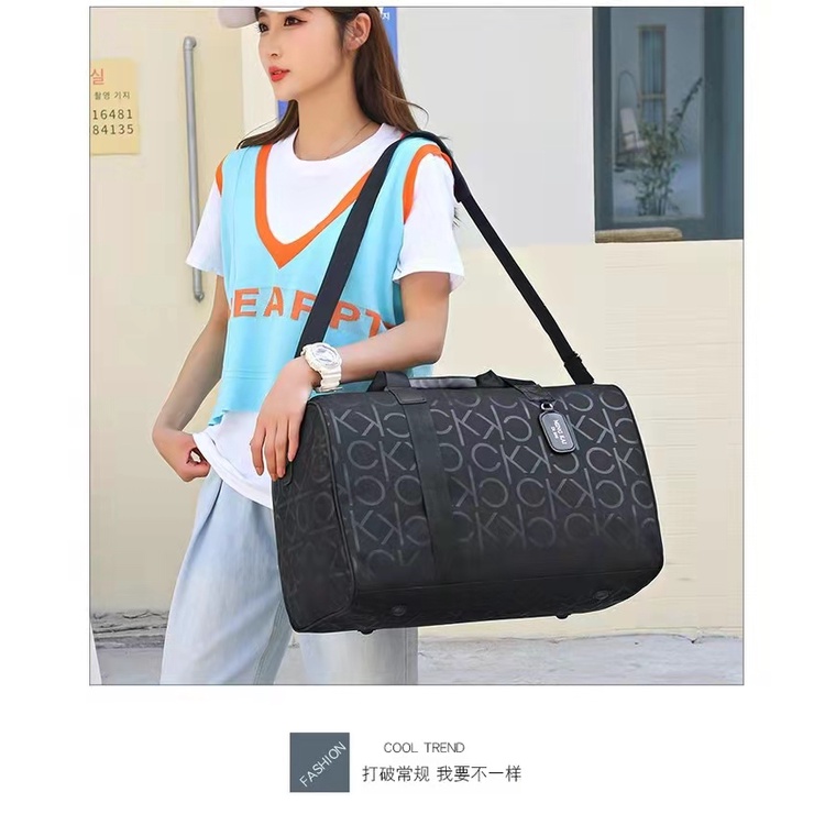 BJ63810 - CK/FLOWER/GD - TAS TRAVEL BAG TAS GYM TRAVELLING NYLON PERJALANAN WANITA FASHION IMPORT MODIS ELEGAN TERMURAH TERLARIS TERBARU BAGSTORE JAKARTA TAS BATAM ZC3810