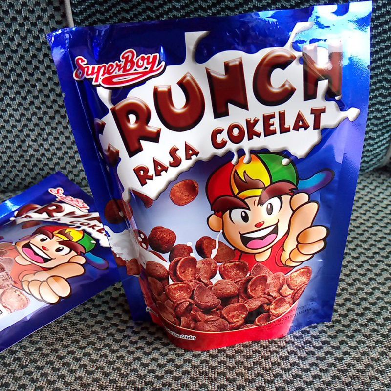 Choco Chips / Choco Crunch / Coco Crunch Super Boy 30Gram Murah Varian Baru Rasa Coklat Cokelat Stroberi Kualitas Simba Balky Richeese Nabati