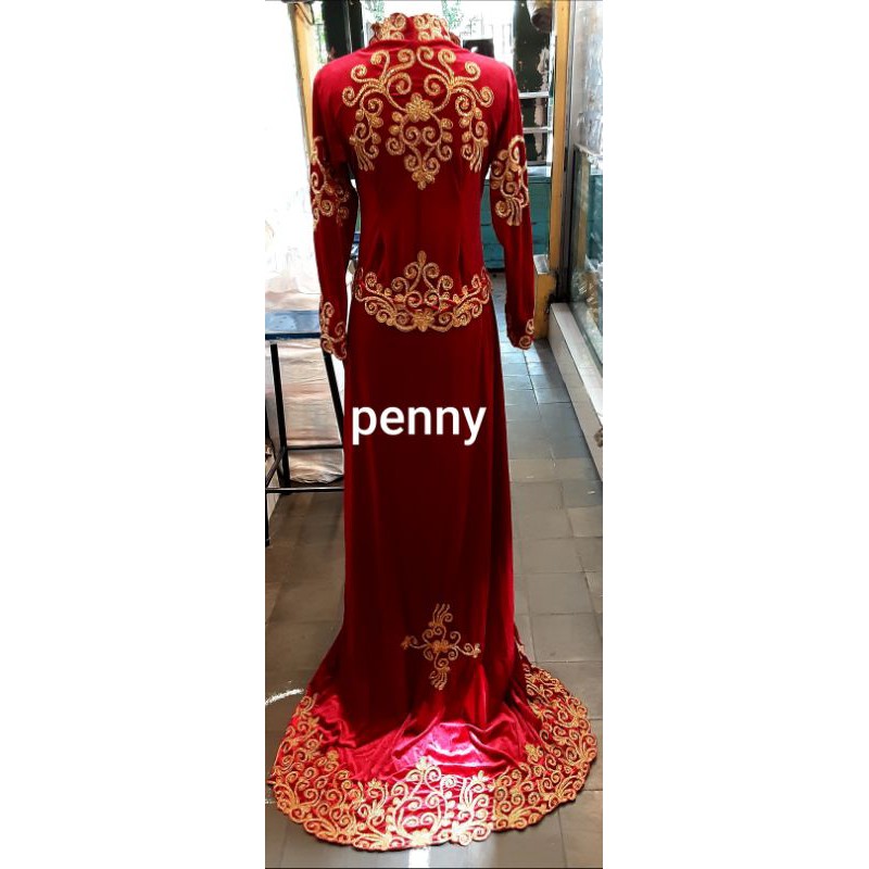 Kebaya Pengantin Bludru modern