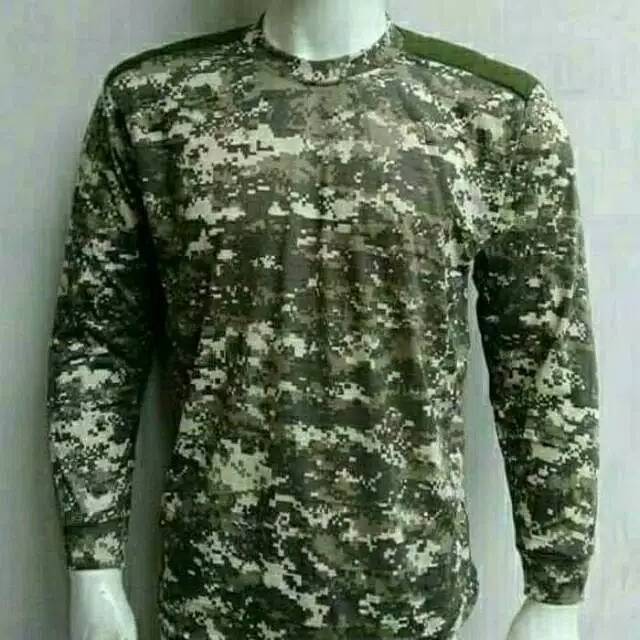 kaos panjang loreng deker army/kaos deker bantalan tactical outdoor/AD/AU/AL/pramuka/camo/umum