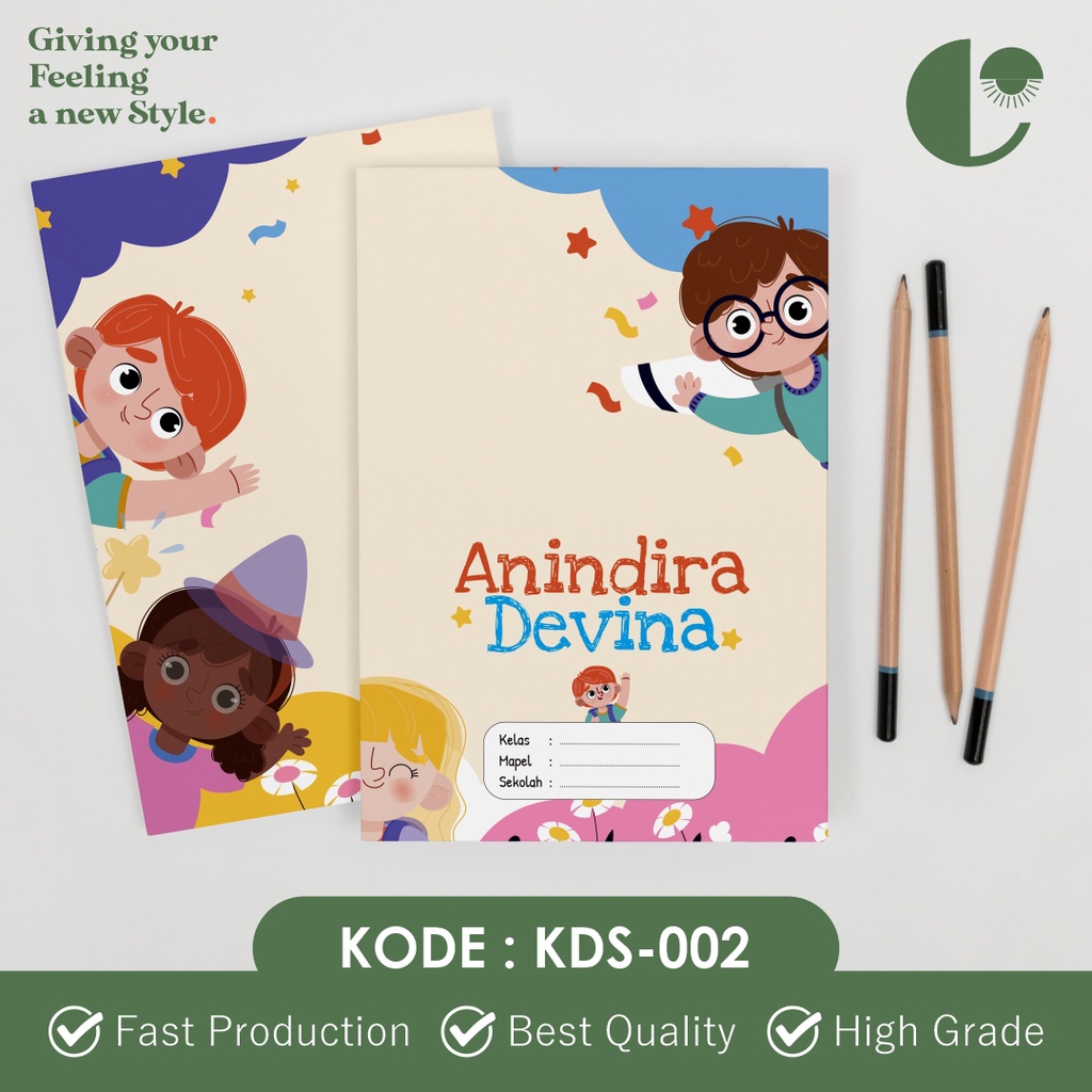 

Sampul Buku Custom | Sampul Aesthetic | Sampul Custom Nama | Free Desain - KDS-002