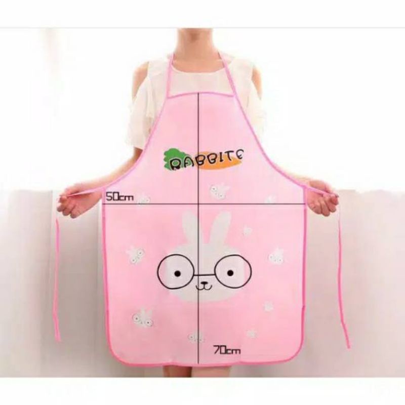 MJ88 CELEMEK APRON MASAK KARAKTER WATERPROOF ANTI AIR / ANTI MINYAK SUPER MURAH