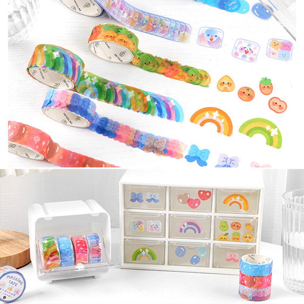 R-flower Dream Tape Animals Hand Painted Sticker Scrapbooking Alat Tulis Masking Tape