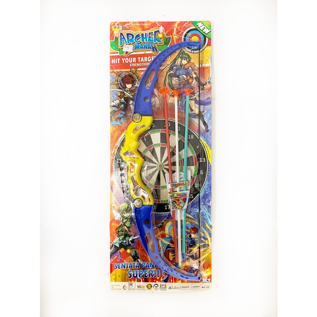 Mainan Anak Senjata Panah Super Lengkap Target Panahan