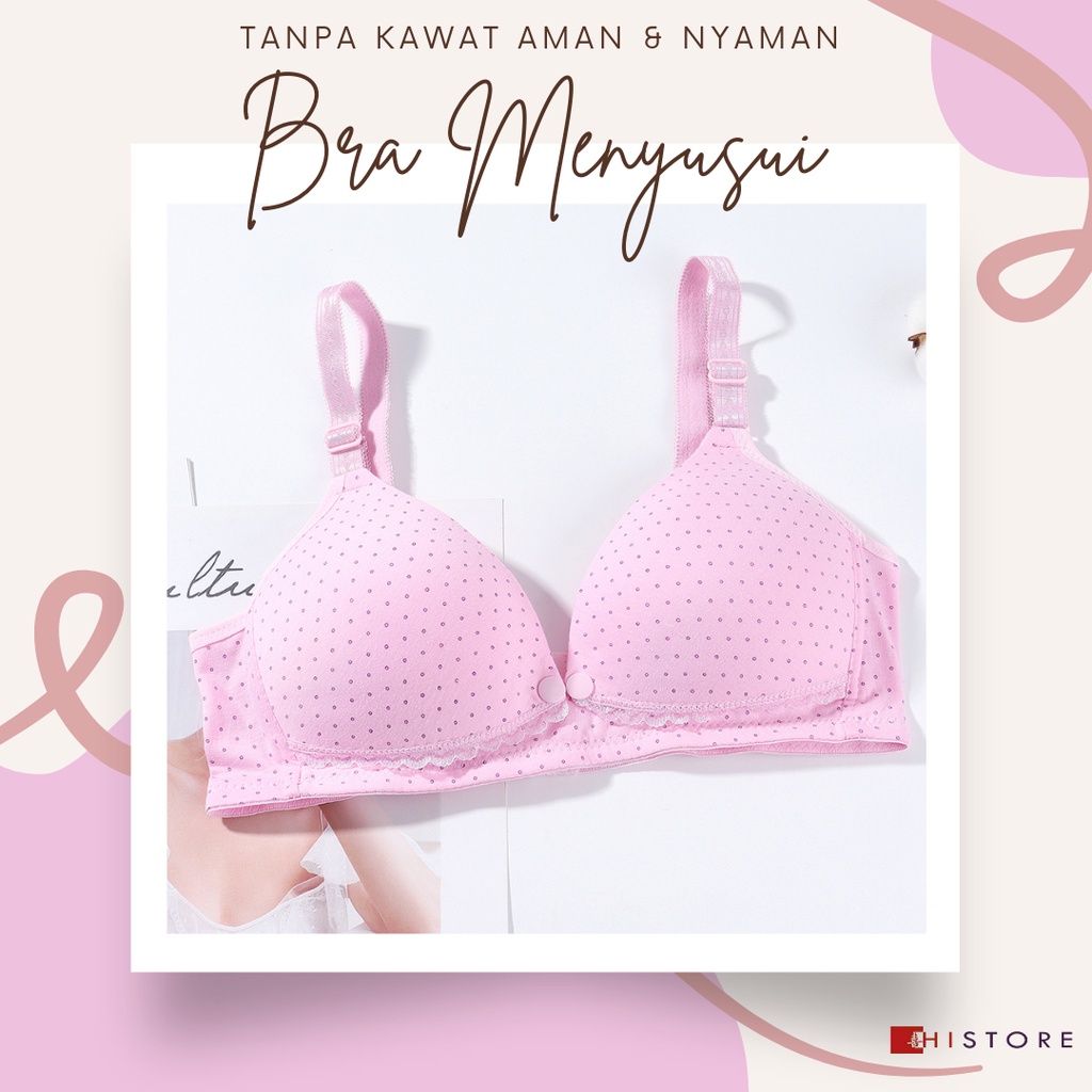 [HI] Bra Menyusui &amp; Wanita Hamil Busa Tanpa Kawat Gesper Depan 989 Bahan Premium