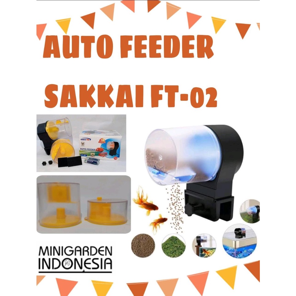 SAKKAI PRO FT-02 AUTO FEEDER FOOD TIMER PEMBERI PAKAN IKAN OTOMATIS