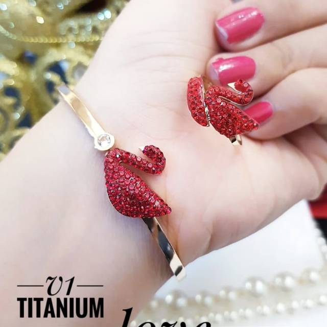 Titanium gelang dan cincin 2906j