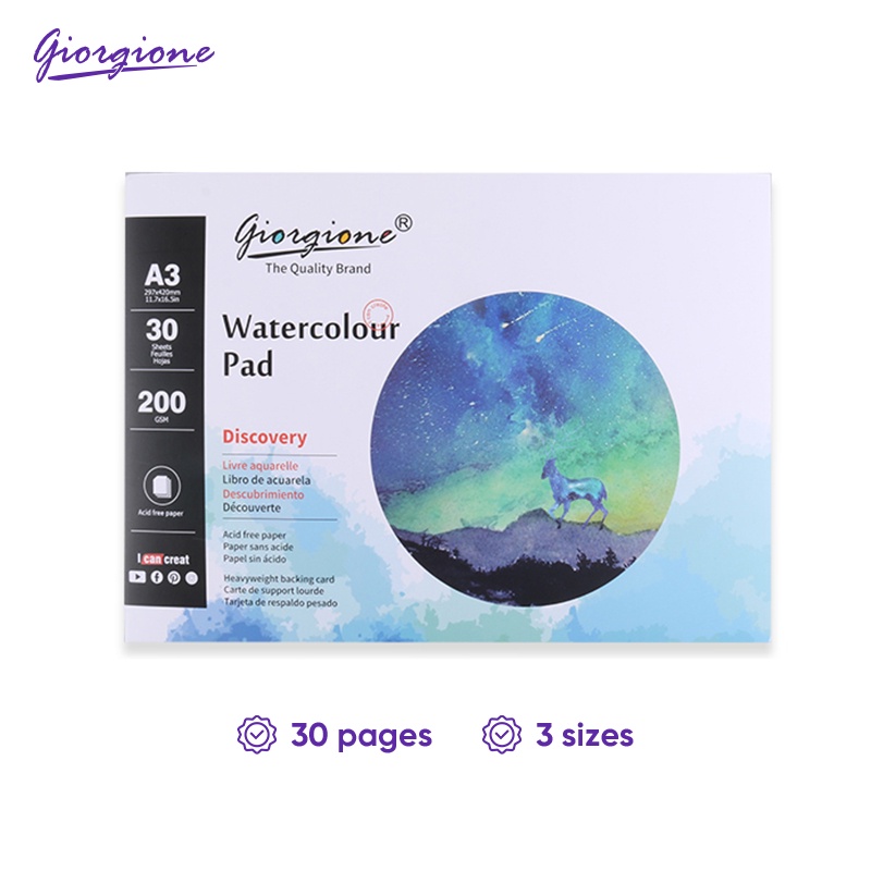 

Giorgione Kertas Cat Air Watercolor Paper Pad A3/A4/A5 G-WB30