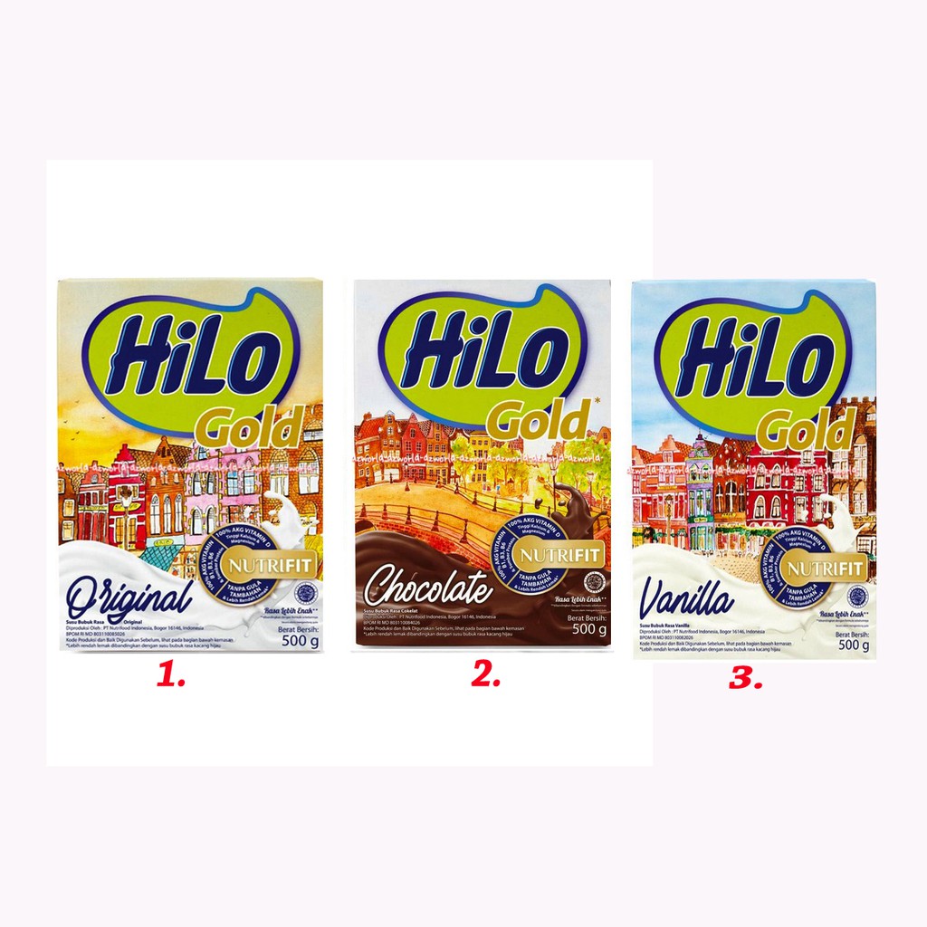 Hilo Gold Original Coklat 500gr Susu Formula Milk Kalsium Tulang Susu Untuk Lansia 50+