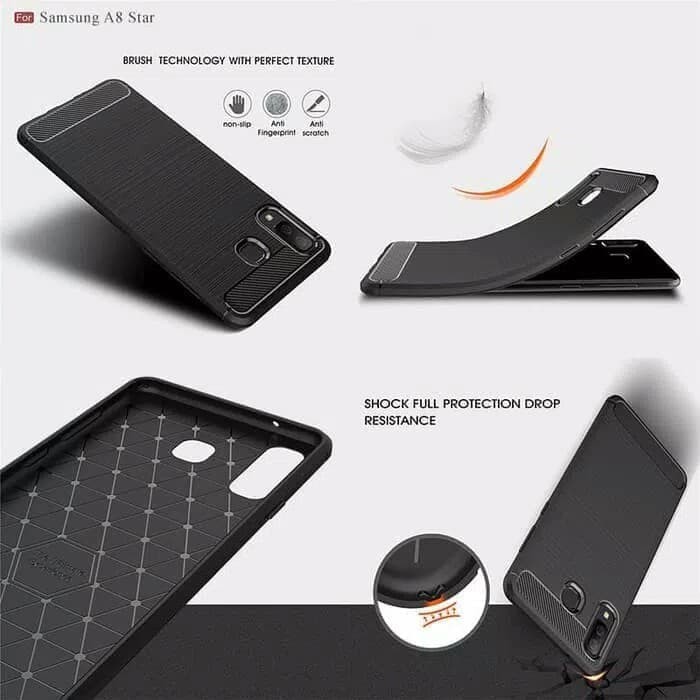 Ready Samsung A8 Star Ipaky Carbon Case A8 Star Slim Matte Ipaky A8 Star