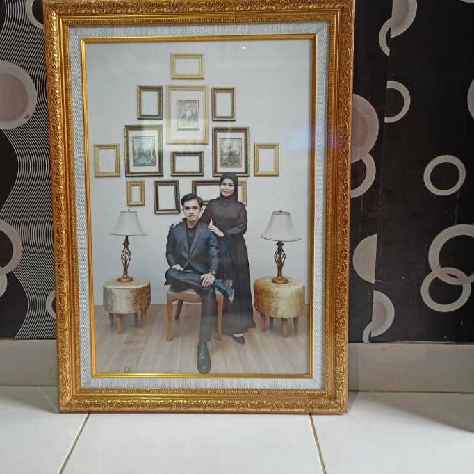 Terlaku..!! Bingkai foto 50x60 cm linen 4121 ukir 5 cm 100% Awet !!?