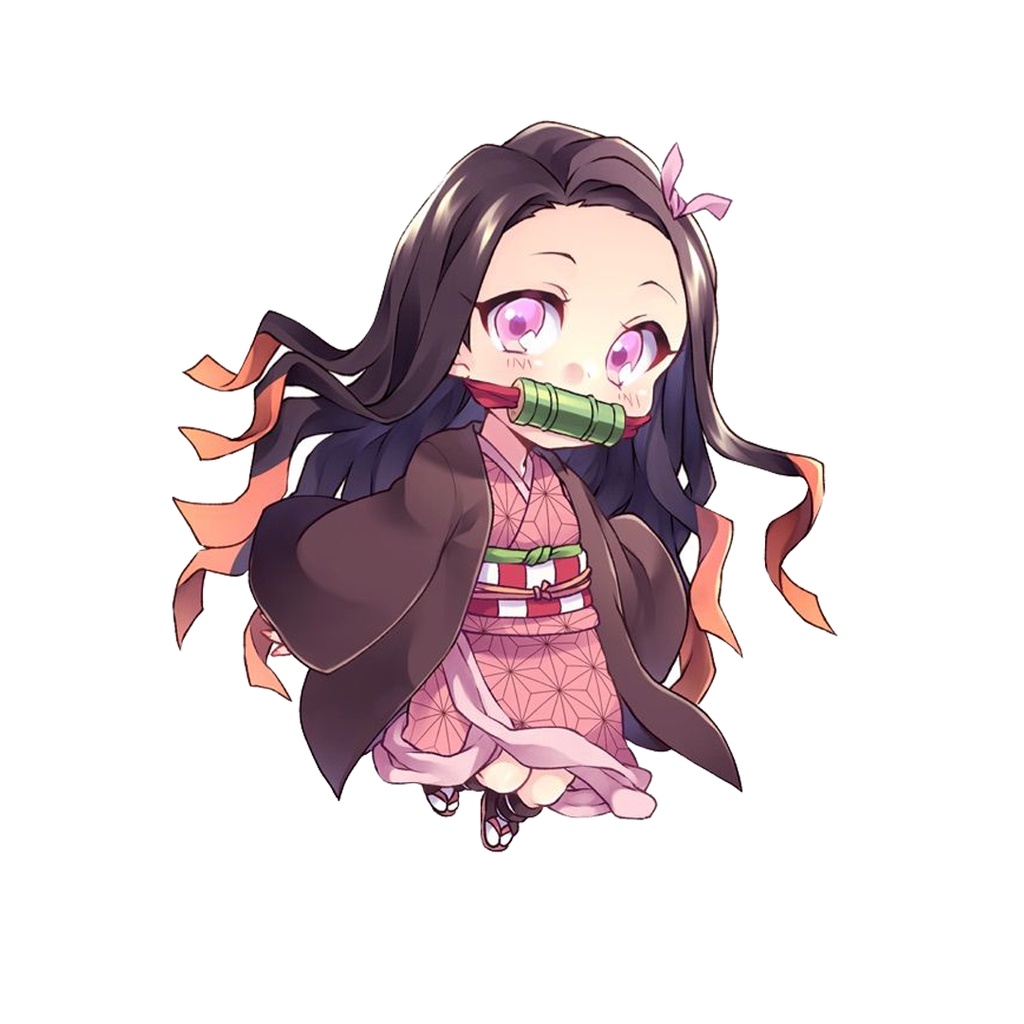 Sticker Sablon Gosok Print DTF Karakter Nezuko Kimetsu No Yaiba / Demon Slayer Siap Press Setrika (Hanya PET Film DTF - Direct Transfer Film) DIY Printing Kaos