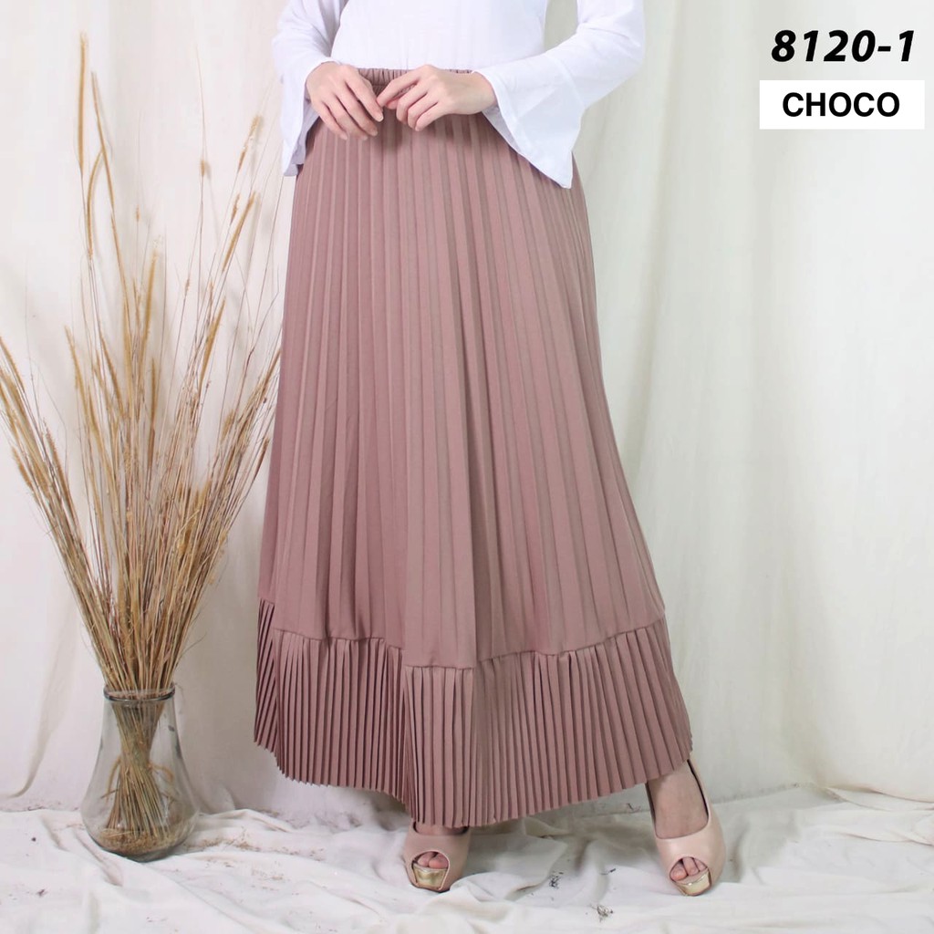 ROK PLISKET MURAH 8120 PLEATED SKIRT WANITA LUVALINE SUPER MURAH KUALITAS BAGUS TERMURAH