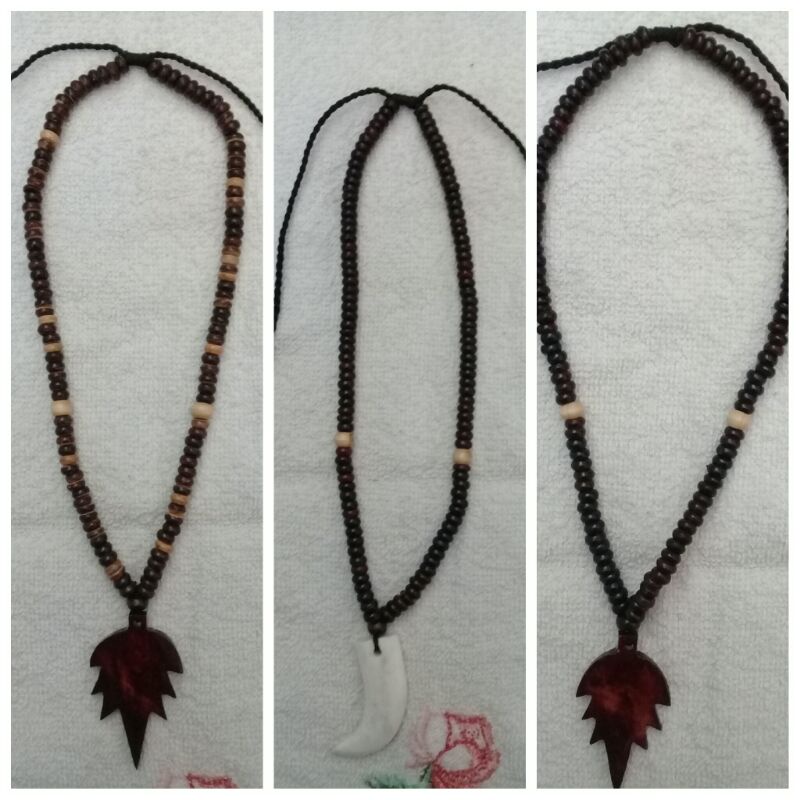 kalung tasbih bandul / kalung kayu