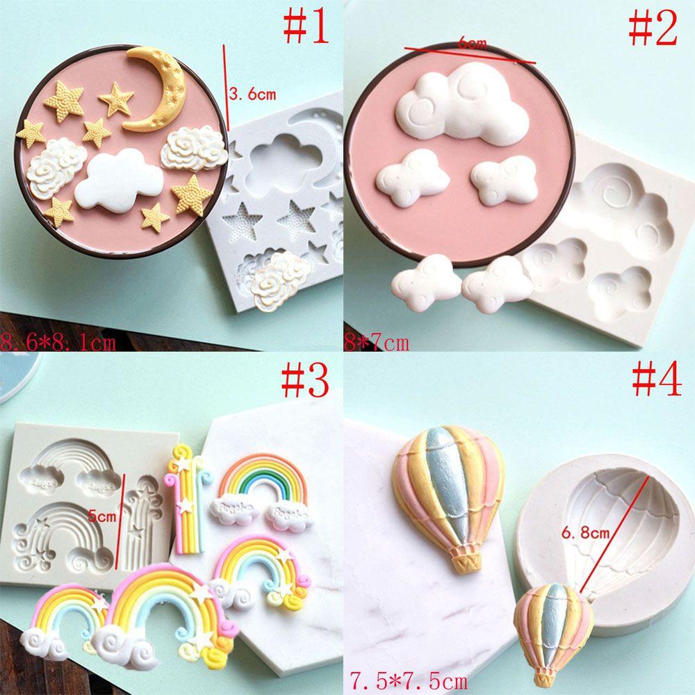 Populer Rainbow Cetakan Silikon DIY Membuat Kue Kering Fondant Permen Tanah Liat Baking Tools