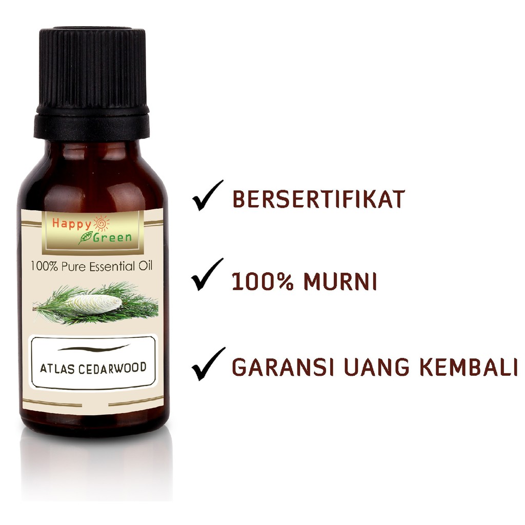 Happy Green Cedarwood Atlas Essential Oil  - Minyak Kayu Cedar Atlas