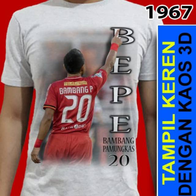 Kaos 3d jersey bola Persija jakarta bambang pamungkas bp 2