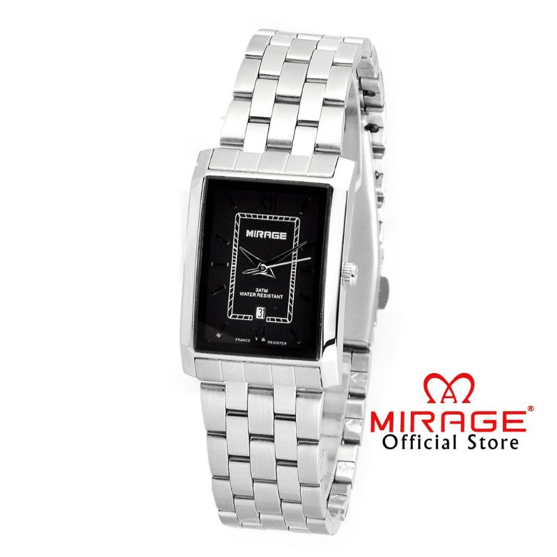 JAM TANGAN WANITA MIRAGE RANTAI SILVER STAINLIS STEL JAM TANGAN CEWEK MIRAGE ORIGINAL TAHAN AIR_MIRAGE PERSEGI JAM TANGAN KASUAL WANITA_JAM TANGAN WANITA SPORTY WATER RESISITANT_JAM TANGAN WANITA TERLARIS MIRAGE WARNA SILVER FREE BOX DAN BATRAI MIRAGE ORI