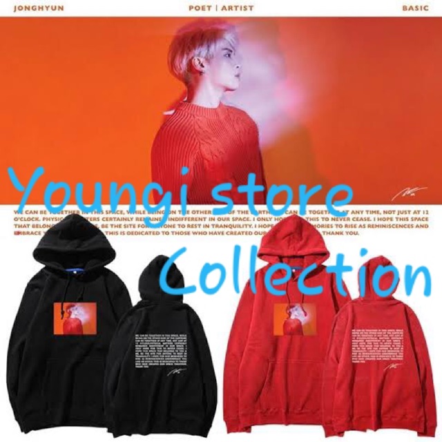 JAKET HOODIE JONGHYUN SHINEE POET KPOP IMPORT QUALITY