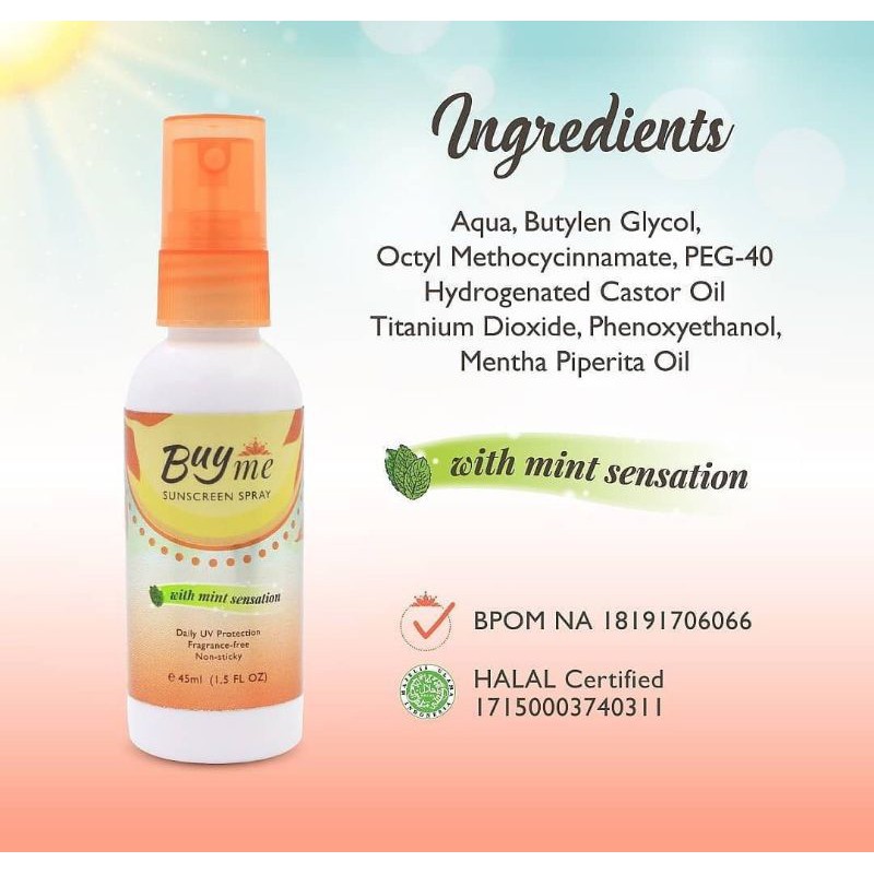 Hits Buy Me Sunscreen Spray