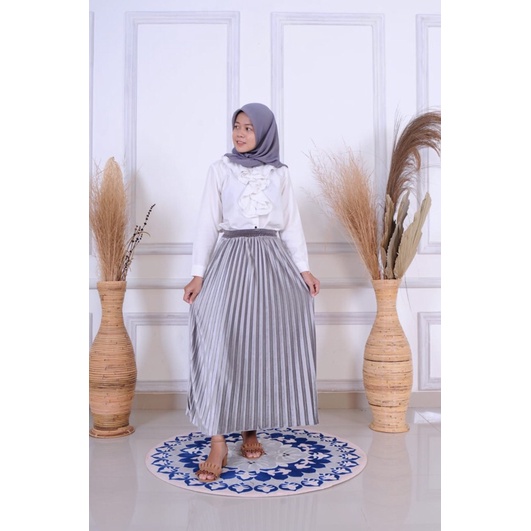 Rok plisket bludru import/Rok plisket bludru premium kekinian