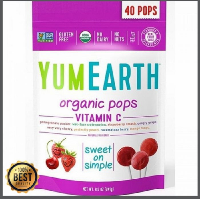 

Yumearth Organic Pops Vitamin C 40Pops