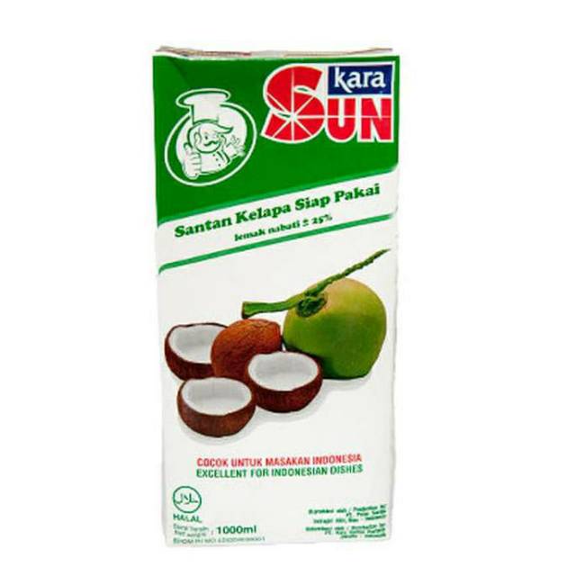 

Sun Kara Santan Kelapa Siap Pakai 1000ml / SunKara Santan Kelapa 1000ml