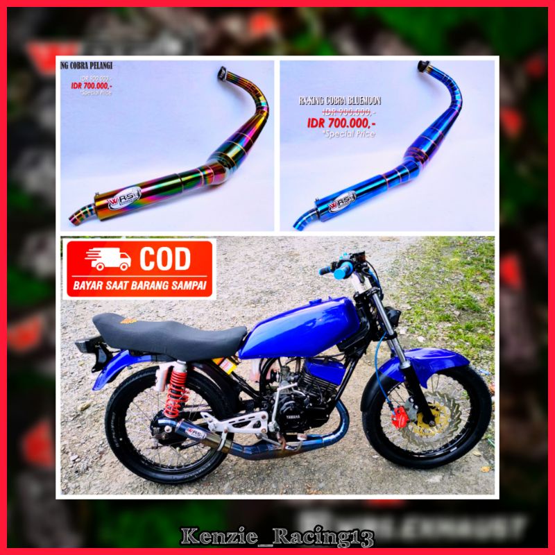 Knalpot Rx King Knalpot Kolong Cobra Pelangi Original Wrs Exhaust