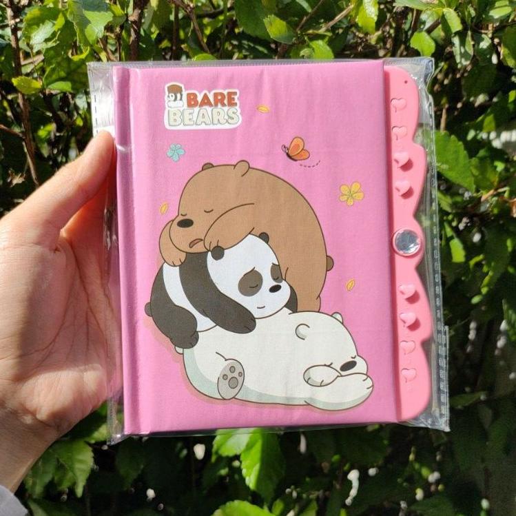 

HBKR Buku Diary WBB / We Bare Bear Kunci Kode Kecil Note Book Jurnal Lucu Unik Spesial Untuk Anda
