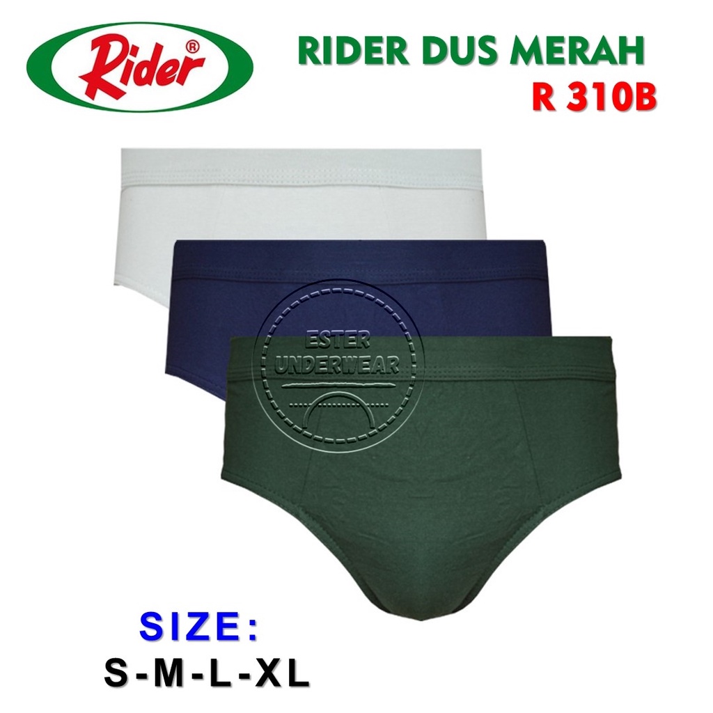 Celana Dalam Men&quot;s Brief Rider R 310M Dus Merah Isi 3Pcs/Pack