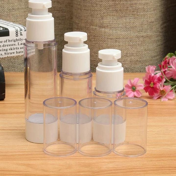 Promo Puncak➣ Botol Airless pump lotion akrilik tebal 15 ml / 30 ml import ☬☆