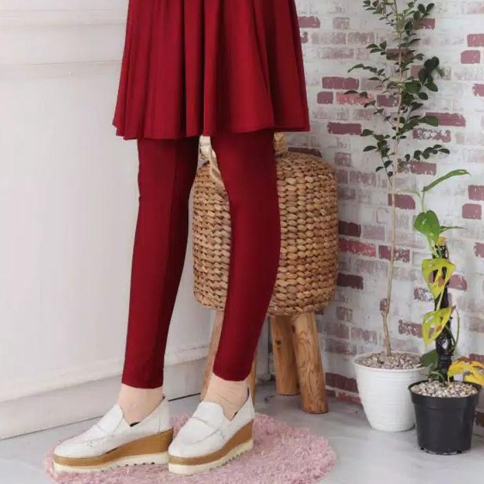 [SALE] Celana Legging Rok Olahraga Wanita Muslimah Untuk Senam Zumba Lari Bahan Jersey Outfit Olahra