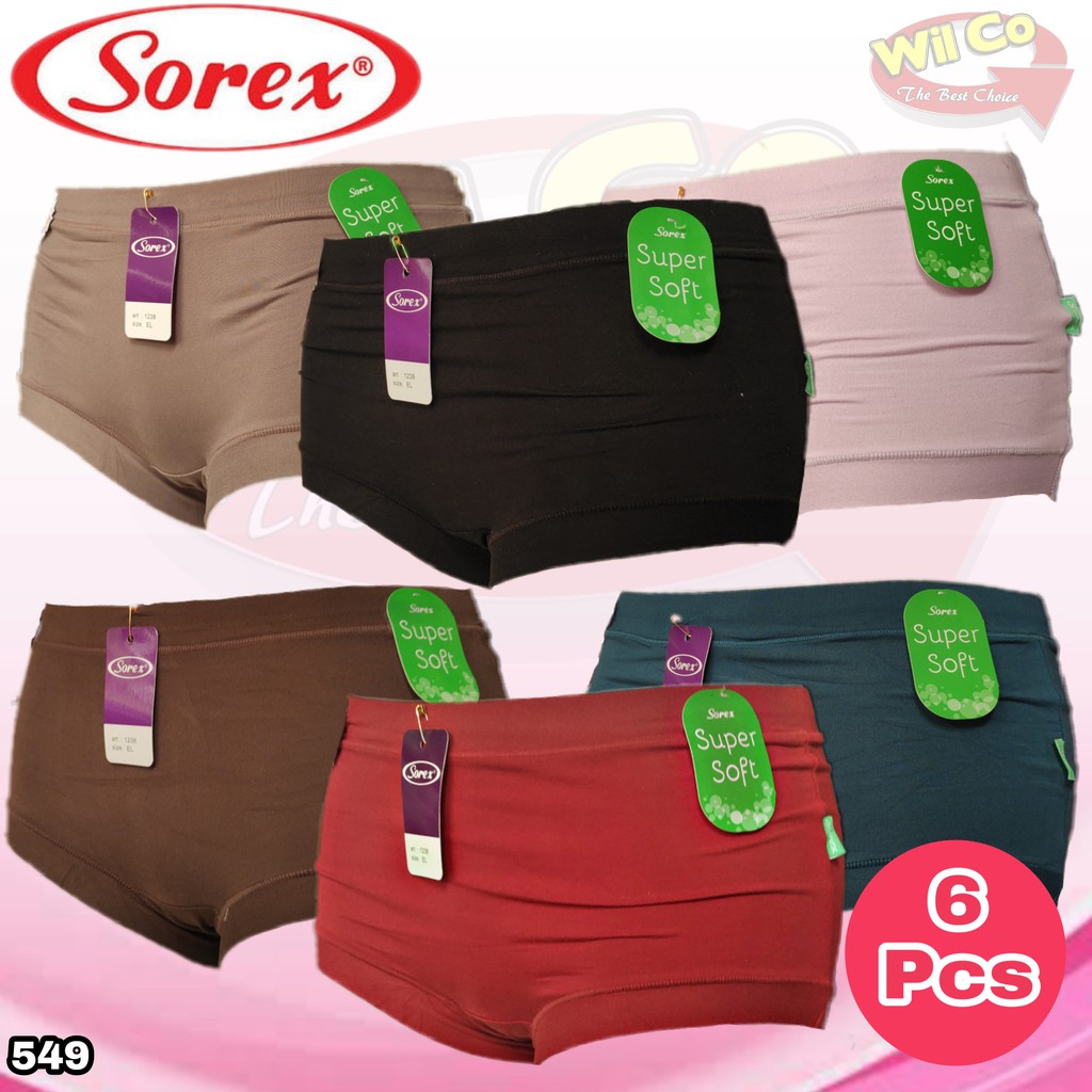 K549S - (HARGA PER 6 PCS) CELANA DALAM WANITA PAKAIAN WANITA PAKAIAN DALAM SOREX SIZE M  - XXL MULTYCOLLOR