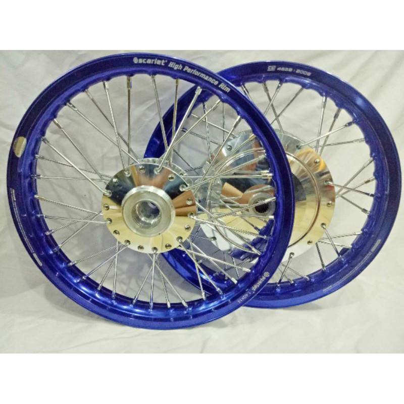 paket velg jari jari Xeon gt125 xrede 125 ring 14 tromol crome velg scarlet