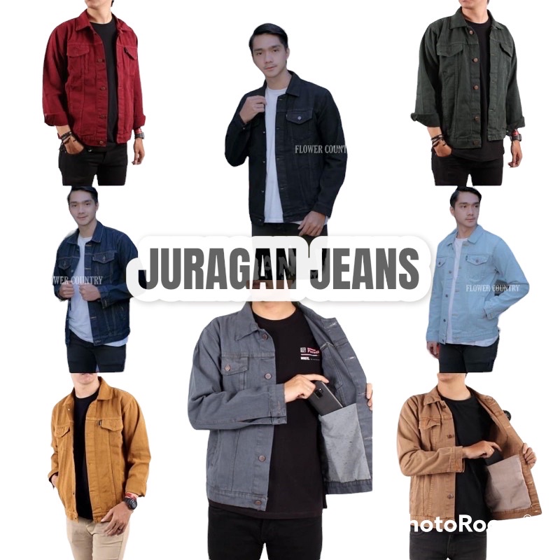 Jaket jeans pria - Jaket Jeans premium Pria bahan 14 Ozz - Jaket jeans denim pria - Jaket jeans pria