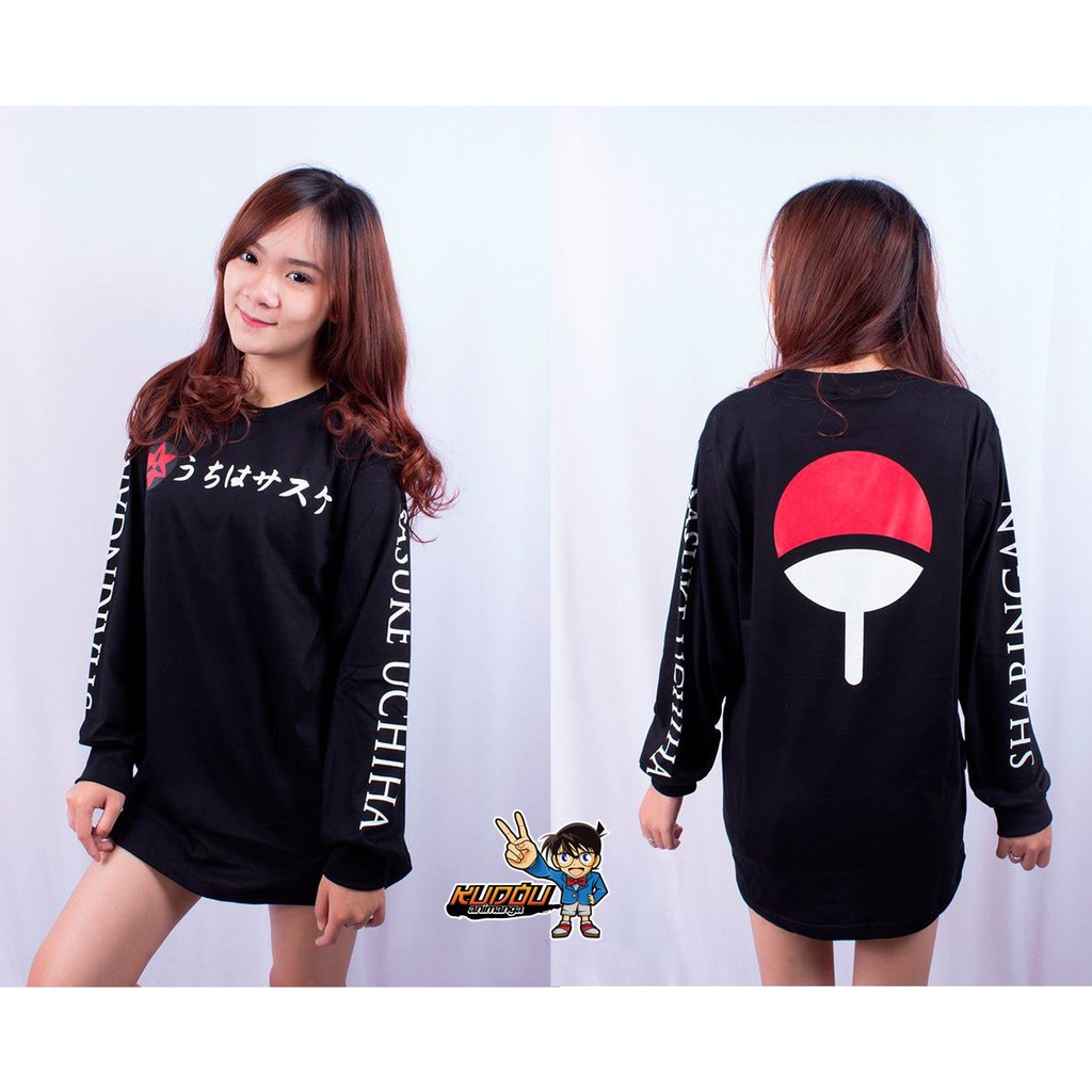 Longsleeve Anime Uchiha Sharingan Black