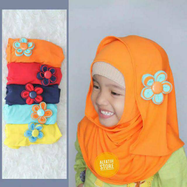 JILBAB ANAK PASHMINA INSTAN Orange