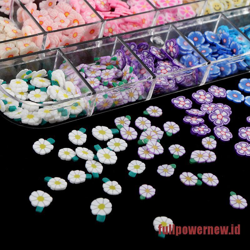 【COD】12 Grid/set Love Heart Glitter 3D Colorful Nail Art Sequins Slices Flakes New