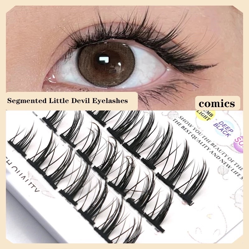 DEVIL TRAY - Little Devil Cos False Eyelashes Natural Simulation Grafting Single Cluster Eyelashes Makeup Beauty Tools