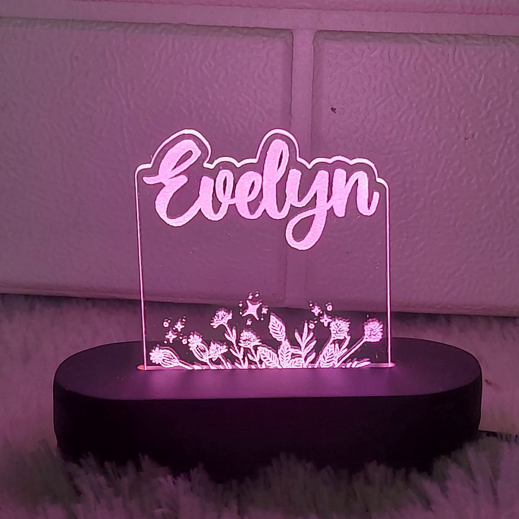 5x5 cm LAMPU AESTETIK LAMPU AKRILIK CUSTOM LED LAMPU NAMA MEJA LAMPU HIAS HIASAN LAMPU TIDUR DEKORAS