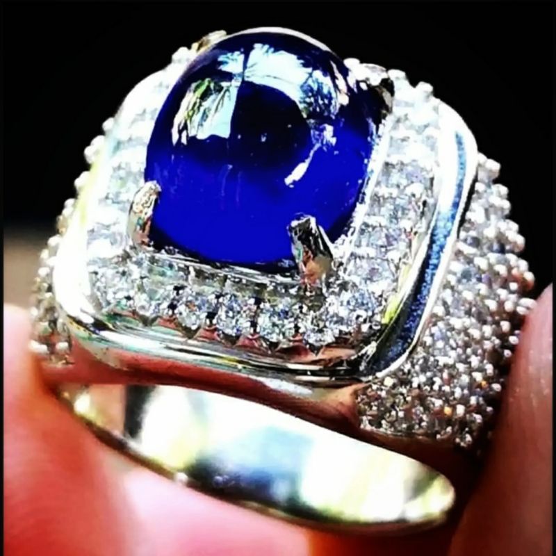 CINCIN BATU NATURAL BLUE SAFIR ORIGIN AFRIKA  HQ