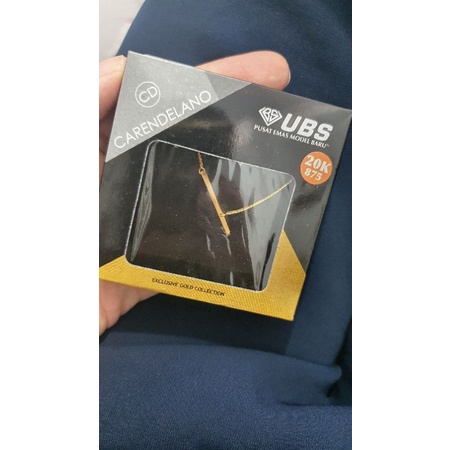 kalung huruf i kalung inisial emas asli kadar 875