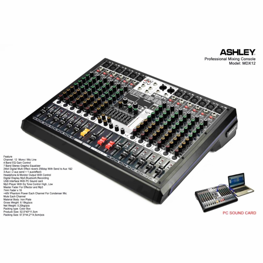 mixer audio ASHLEY MDX12
