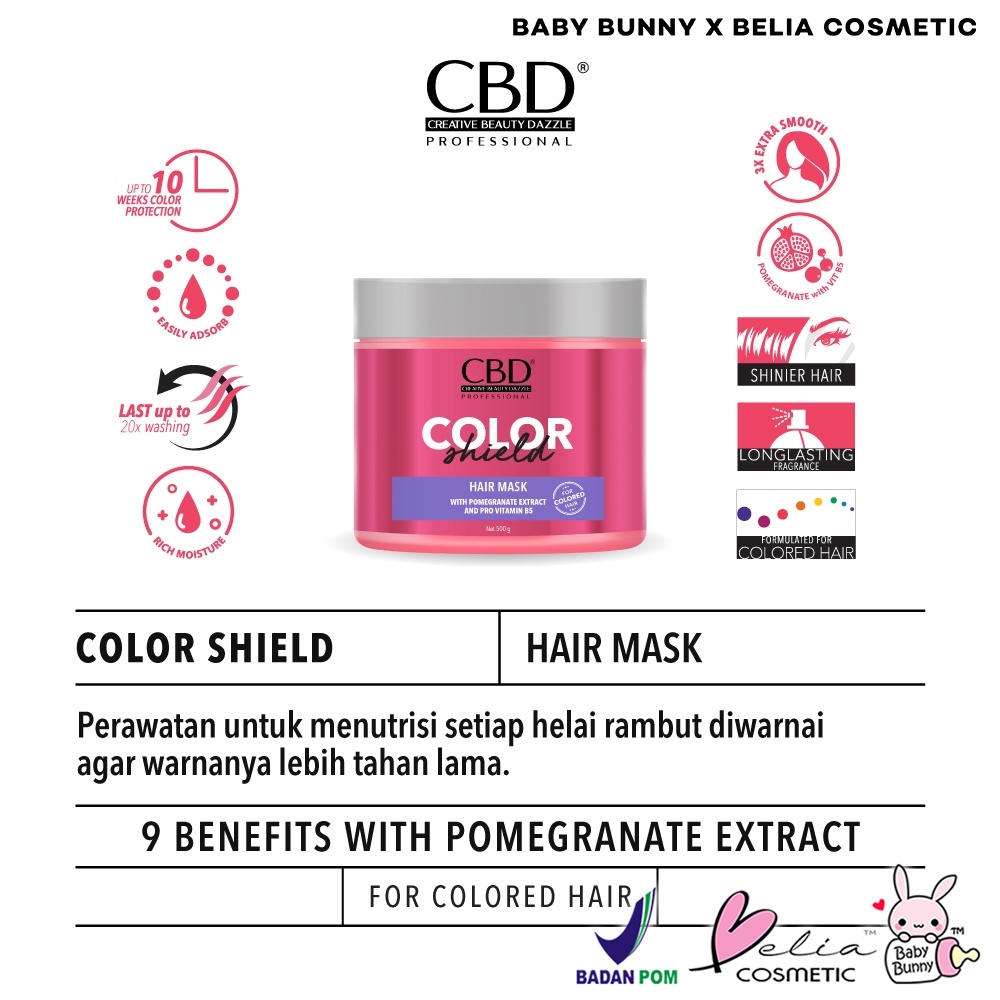 ❤ BELIA ❤ CBD Professional Series | Hair Treatment Keratin Pro | Color Shield | Smoothing Power | Shampo | Conditioner | Hair Mask | Hair Vitamin Spray | BPOM