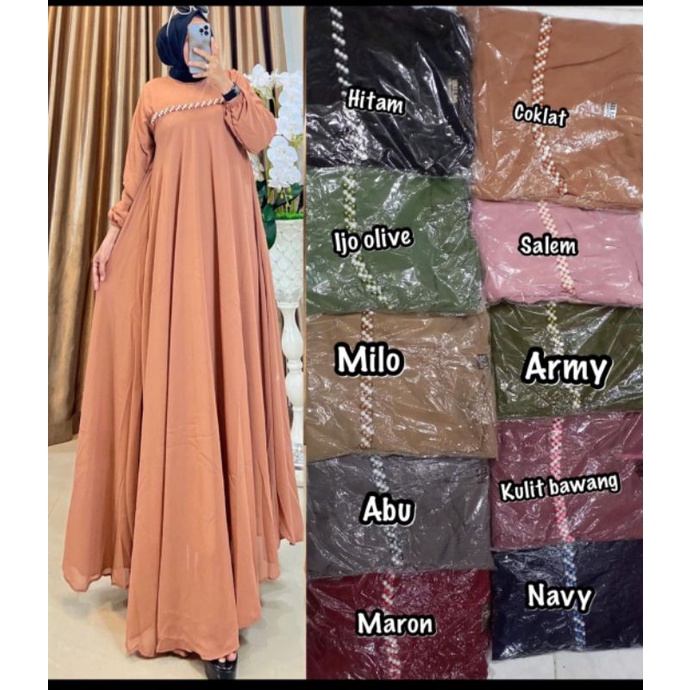 Gamis seruty mutiara Yulia hd