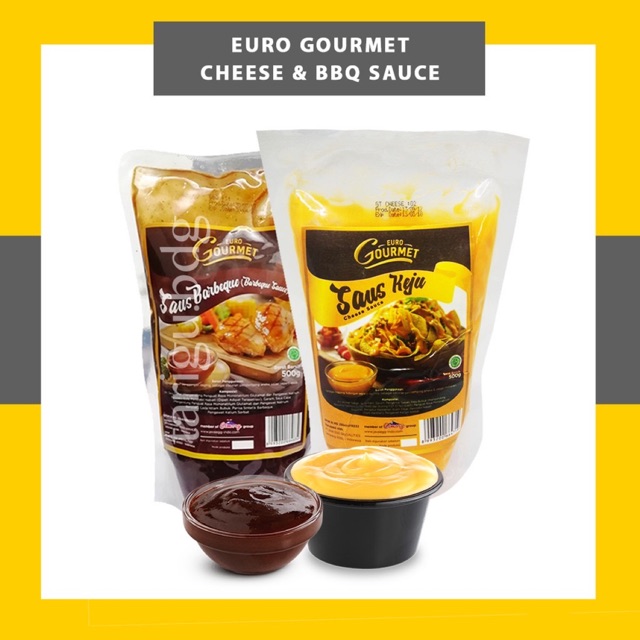 

EURO GOURMET SAUCE 500G( CHEESE/ BARBEQUE ) Saus Keju/ Saus BBQ