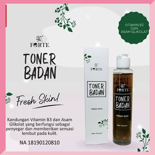 TONER BADAN FORTE BY SYB ORIGINAL - BPOM- FRESH SKIN