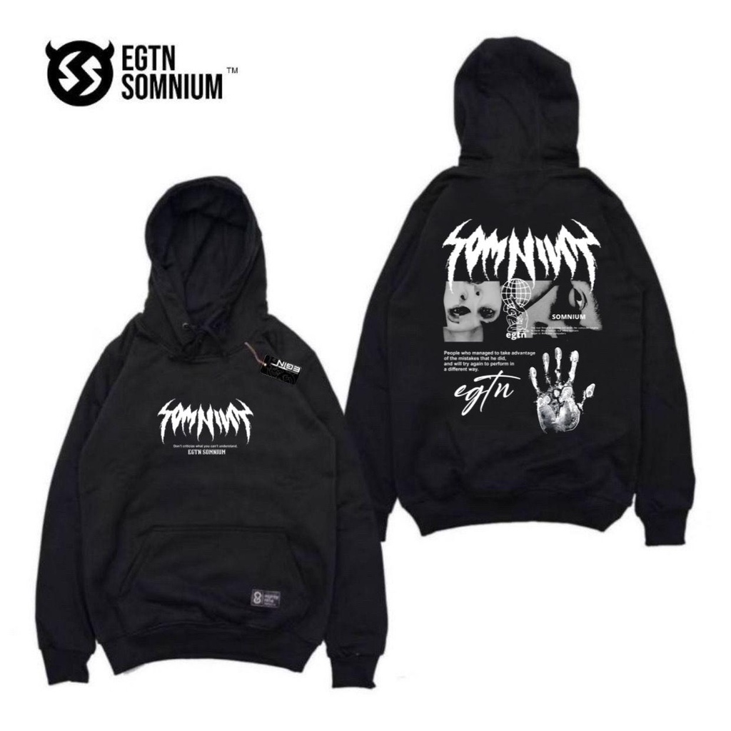 GRATIS ONGKIR Sweater Hoodie Pria Distro Original Black/Hitam Eightynine Aesthetic Font Metalic Hodie Premium Keren Wanita Motif