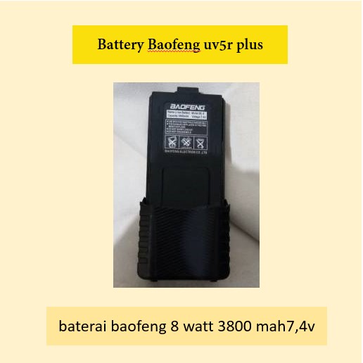 Battery uv5r plus batre baofeng 8 watt 3800 mah uv5r batere ht litium re ra Murah Original